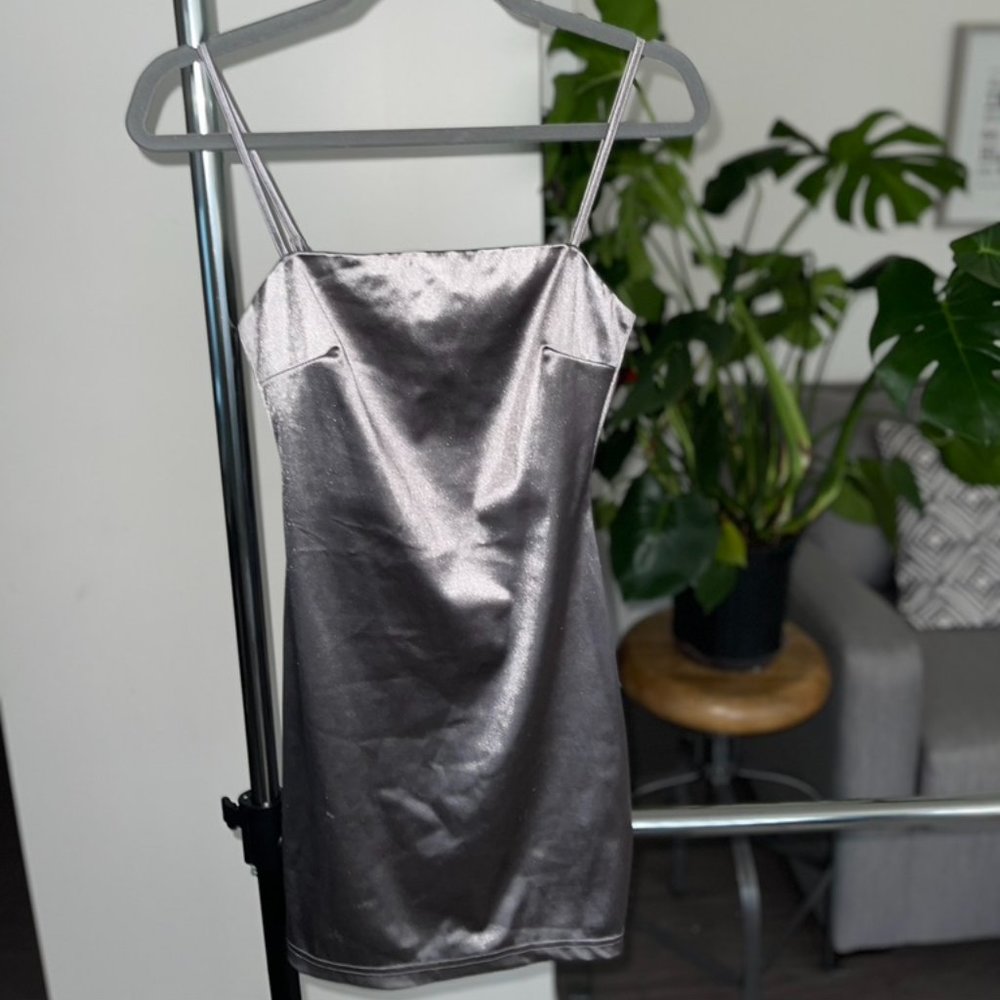 Gray/Silver Mini Dress